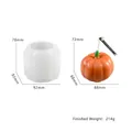 Dettaglio dello stampo in silicone a zucca 78x92mm con candela artigianale 72x88mm - D4164-Stampo per Candela a Zucca Media