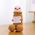 Handmade knitted positive emotional support doll in playful shape with encouragement card - Cute Penis