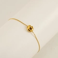 Bracelet chaîne dorée minimaliste avec pendentif lettre G poli en 3D pour femme - Lettre G (ZYG1459-G)
