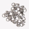 Bulk set of silver stainless steel lobster clasps for DIY jewelry making and necklace crafts - 7*10MM Lobster Clasp - Steel - 10Pcs