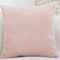Modern pink velvet decorative pillow for couch and bed with soft texture finish - Light Pink / 45*45cm (Pillow Not Included)