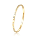 Elegant gold titanium steel oval bracelet with sparkling cubic zirconia inlay in white background - Gold Pave Zirconia