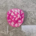 Mini pink and white cow print plastic cowboy hat accessory for DIY jewelry and doll decor - Pink Cow Pattern Cowboy Hat