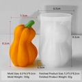 3D pumpkin silicone mold for Halloween candles with detailed size and weight specs - Pumpkin Mold J-5220