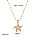 Detailansicht der Seestern-Halskette mit 22,8 mm Anhänger und 41+5 cm Kettenlänge - Weißer Seestern-Stil (TN3484-WT)