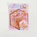 DIY 3D miniature scene stickers with cute pink cartoon pets and furniture design - Pink Pet Lounge