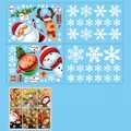 Christmas window stickers set with 80 pieces including Santa Claus and Reindeer - 4 Sheets Set (80 Pcs) Elves & Snowflake / 25*35cm