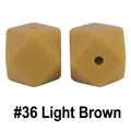 Perla in silicone ottagonale marrone chiaro #36 per massaggiagengive e gioielli - Marrone Chiaro