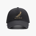 Black breathable baseball cap with gold KAIRUI embroidery and laser-cut vents - Adjustable / Black