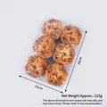 Lot de 6 gâteaux à la crème artificiels réalistes avec sésame en boîte transparente - Boîte de Cupcakes au Café et au Sésame (XMB-11)