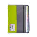 Cartella a soffietto A4 verde con doppia cerniera e divisori colorati per materie scolastiche - Verde - Stile Ufficio