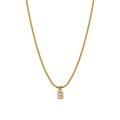 Collier chaîne serpent dorée avec pendentif lettre B serti de cristaux pour femme - Lettre B