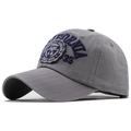 Berretto da baseball in cotone grigio scuro con ricamo vintage California e logo surf - Regolabile / Grigio