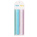 Slim PET sticky notes in pastel blue, purple and pink on a grid patterned card base - Macaron Blue Purple