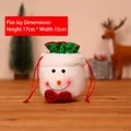Weihnachts-Schneemann-Geschenkbeutel aus weichem weißem Plüschstoff Größe 17x15cm - ZS Neues Modell Apfeltasche [Schneemann]