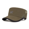 Berretto sportivo verde oliva con inserti in mesh e tessuto ad asciugatura rapida - Regolabile / Verde Militare