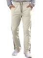 Men's loose jogging pants in beige with drawstring waist and side stripe detail - Khaki