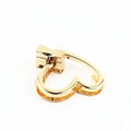Chiusura a cuore in metallo dorato lucido per borse di lusso e accessori di pelletteria - Oro Chiaro