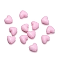 Close-up of pink heart-shaped acrylic beads for DIY handmade jewelry and craft accessories - 9*10.5mm/50Pcs / Light Pink