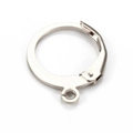 Polished silver stainless steel lever back ear wire hook for DIY jewelry making - 12mm / Steel Color 12mm