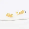 DIY 18K gold plated earring converter with 5.8mm cup and screw-back clip-on base - Type 8 Pearl Cup Triangle Clip 18K Gold