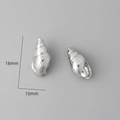 Silver conch shell pendants in 18mm by 10mm size for DIY jewelry making - 5# Platinum Plated