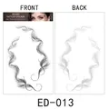 Adesivo per tatuaggi per capelli impermeabile modello ED-013 con motivi ricci neri - Design Capelli Neonato Ricci (ED-013)