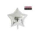 10 inch silver star shaped foil balloon with metallic reflective finish for party decor - 10-inch Star Silver