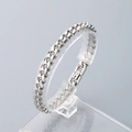 Poliertes silbernes Panzerarmband aus Edelstahl mit graviertem Schmuckverschluss - 8mm Breite 20cm Länge (KB189112-Z)