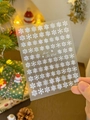 Detail of 3D embossed white snowflake nail stickers for Christmas manicure art - 5D Relief White Snowflake YT3743