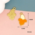 Detailed macro view showing dimensions and texture of banana alloy charms for DIY jewelry - Banana (9)