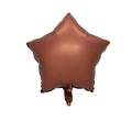 Ballon étoile en aluminium 18 pouces marron mat pour décoration de fête d'anniversaire - Pentagramme / Chocolat Rétro