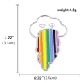 Rainbow cloud enamel pin badge with dimensions 3.1cm by 2.0cm and 4.2g weight - Cute Cloud Rainbow Style (A00860)