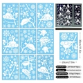 Winter window decals with white birds and snowflakes on nine static cling sheets - White Bird and Snowflake 9-Sheet Set