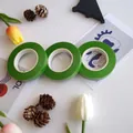 Drei Rollen dunkelgrünes Blumenband für DIY-Handwerk und Blumenstielwickeln - 21 Hellgrün