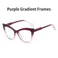 Occhiali anti-luce blu cat-eye da donna con montatura sfumata viola alla moda - Sfumato Viola