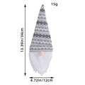 Funda de punto gris para botella de vino con gnomo navideño y medidas detalladas - Gris