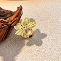 Verstellbarer goldener Blumenring mit fünf Blütenblättern aus Edelstahl für Frauen - Goldener Blumenring
