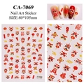 Detailed view of 5D relievo nail art stickers featuring traditional Chinese lion dance - CA-7069