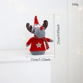 Renna di Natale in peluche con maglione rosso, altezza 25 cm e peso di 160 g - Posizione in Piedi / Renna in Piedi (Rosso)