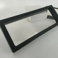 Scatola display 3D nera rettangolare con pellicola PE per gioielli e monete esposte - Scatola Grande (1 Pezzo)