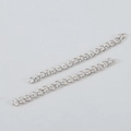 Catena di estensione in acciaio inossidabile argento per collane e bracciali fai da te - 5cm / Color Acciaio