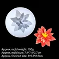 Silicone mold for Christmas holly leaves and red berry cake decorations with dimensions - 2# Poinsettia/Holly Leaf / Clear