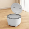 Minimalist white pet waste bin with gray lid and small legs for odor control - Standard Pack / Gray