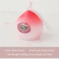 Pink and white gradient peach scented candle, handmade aesthetic fruit decor candle - White Peach