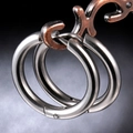 Minimalist silver round hoop earrings for men in polished stainless steel finish - Silver Mirror Hoop-14mm