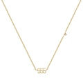 Goldene Titan-Halskette mit 555 Engelszahl-Anhänger und funkelndem Einzel-Diamanten - 555