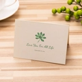 Beige textured greeting card with Love You For All Life text on a wooden table - Love You For All Life / Single Card