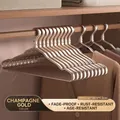 Premium Kleiderbügel aus champagnerfarbener Aluminiumlegierung mit Kerben, 41x20.5x1.2cm - Champagner Gold【1.2cm】