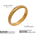 Detailed size specifications for a gold-plated stainless steel snake-textured flexible bracelet - 1.2cm Wide / Gold